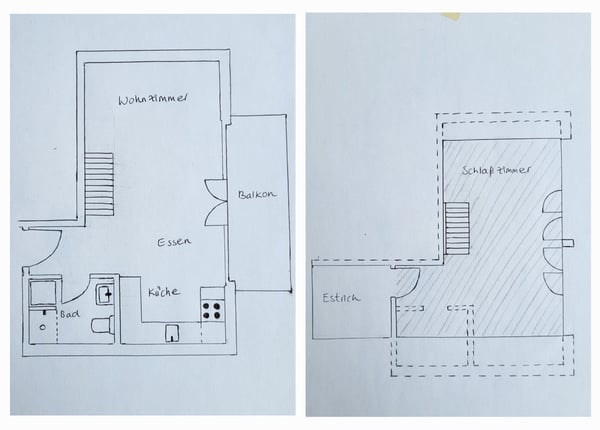 Zu vermieten: schöne 2,5-Zimmer Duplex-Wohnung 5