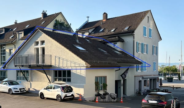 Altbau Attika-Zimmer direkt am Bodensee in Romanshorn 2