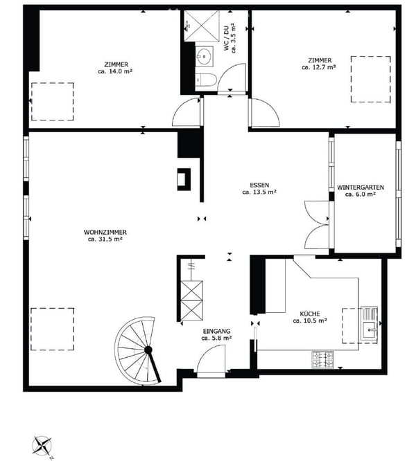 Sehr schöne 5.5 Zimmer Maisonettewohnung 9