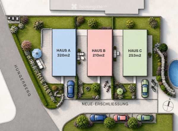 Neubau 3 modernen Upside Down Einfamilienhäuser in Jens 4