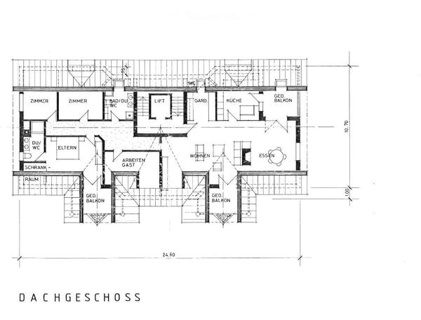 Grosszügige 5,5 Zimmer Dachwohnung in Haslen GL 5