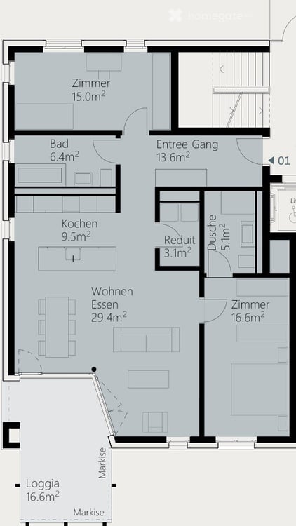 Gehobene 3.5-Zimmer-Neubauwohnung im EG mit grossem Garten 5