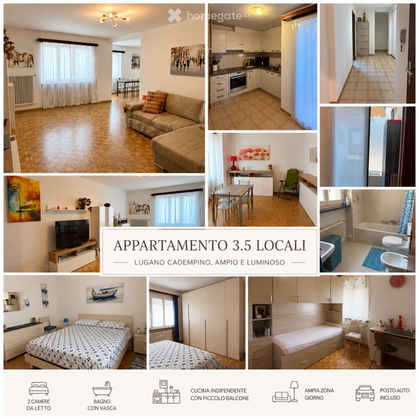 Cadempino (Lugano) cercasi subentrante 3.5 locali 4