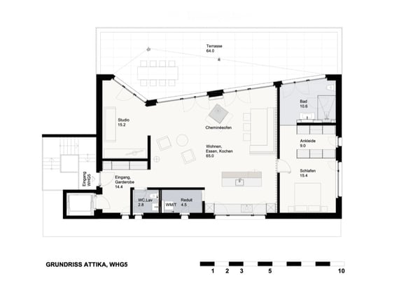 Moderne 2.5 Zimmer Attikawohnung 5