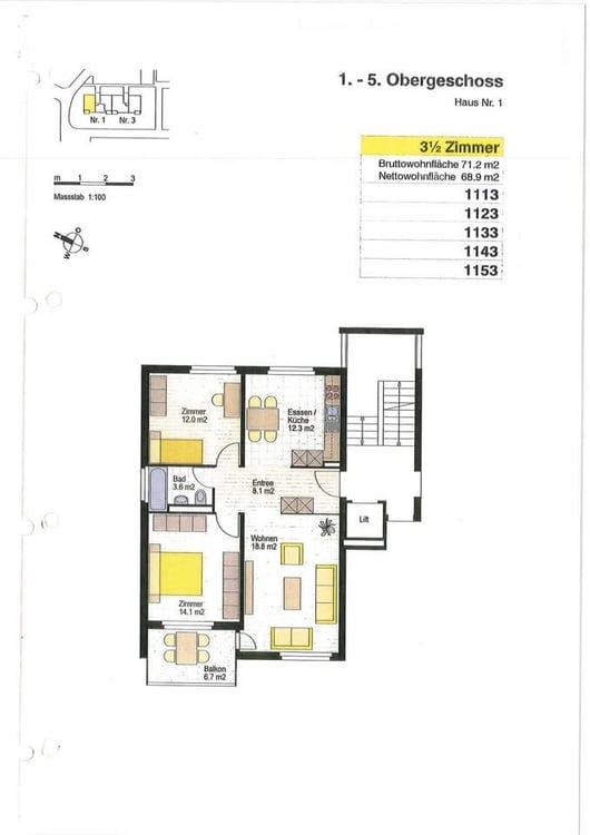 Nachmieter (01.09) Wohnung am Bahnhof Solothurn 5