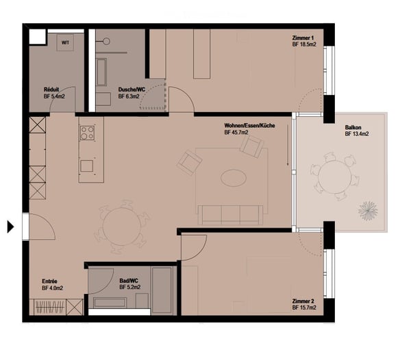 Erstvermietung komfortable 3.5-Zimmerwohnung 5