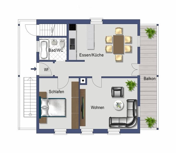 3-Zimmerwohnung 1.OG, 5