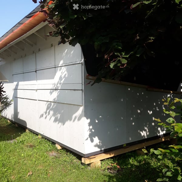 Holzhaus weiss 6 x 3 Meter