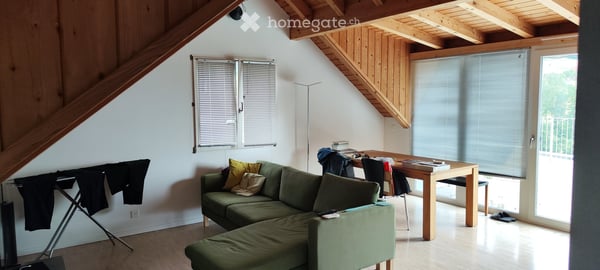 3 Zimmer Dachgeschoss Wohnung, Dachterasse 45m2 Lobsigen 4
