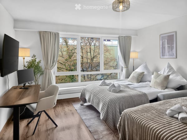 Möbliertes 1.5-Zi. Ap. 4 Pers. (35 m²) mit Balkon  Basel 2