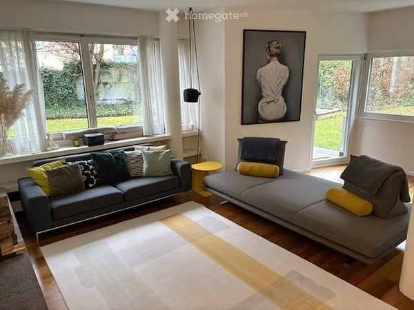 Befristet, möbliert: stilvolle 6.5-Zimmer Gartenwohnung 1