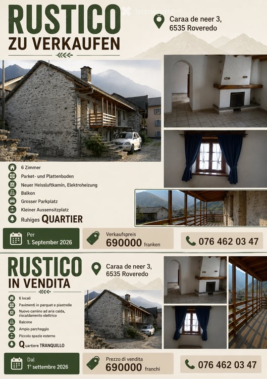 Rustico zur Miete oder zum Verkauf 1