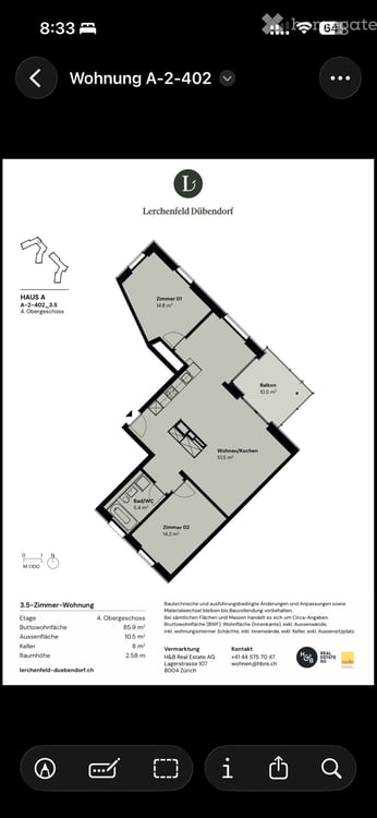 Moderne 3.5-Zimmer-Wohnung im Neubau in Dübendorf 5