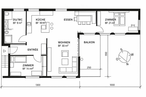 Exklusive 2.5-Zimmer-Wohnung in Ermensee mit Bergblick 5