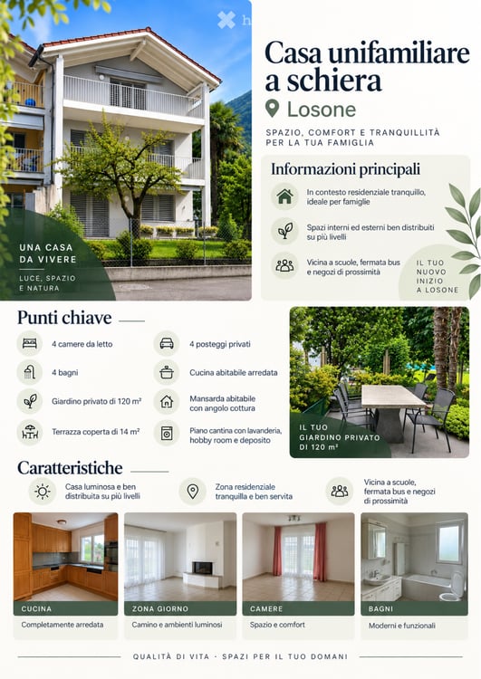 LOSONE  AFFITTASI AMPIA CASA UNIFAMILIARE CON GIARDINO 15