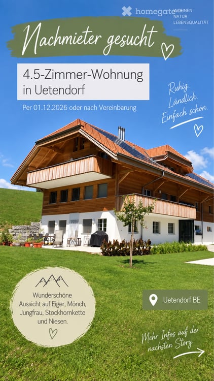 Nachmieter für 4,5 Zimmer Wohnung in Uetendorf 1