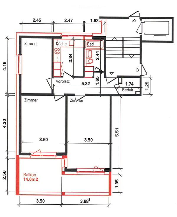 3-Zimmer-Wohnung 1