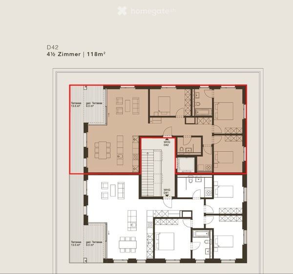 4.5 Zimmer Attika Wohnung mit Südbalkon 5