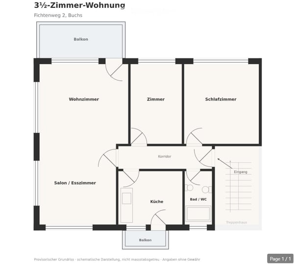 4.5-Zimmer-Wohnung in Buchs 4