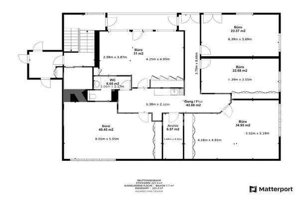 Verlockendes Bürogeschoss mit 5 PP und 1 Archivraum: Als Anlageobjekt / zur Eigennutzung 8
