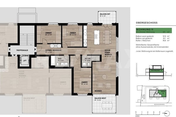 Leben am Mooswiesenweg  grosszügige 1.5-Zi.-Wohnung im OG mit zwei gedeckten Balkonen 2