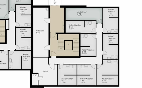 140 m² | 1.5-Zi.-Wohnung | 2. OG 8