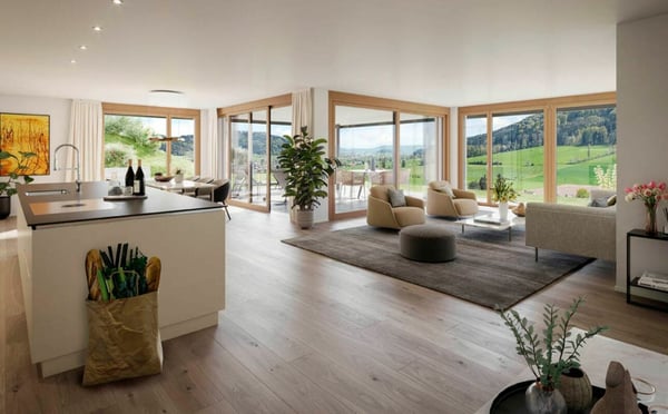 Traumhafte Fernsicht auf Alpstein mit Säntis und Churfirsten - 1.5-Zi.-Terrassenhaus 4