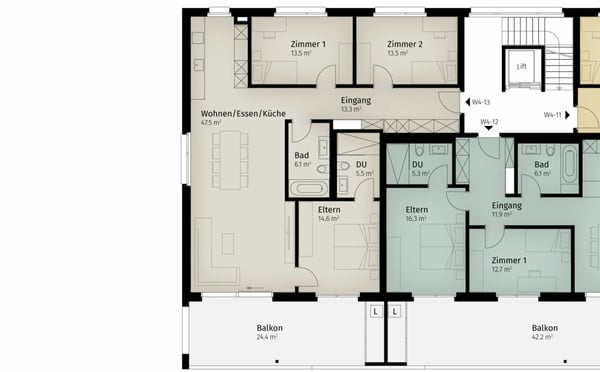160 m² - 1.5-Zi.-Wohnung | 1. OG 9