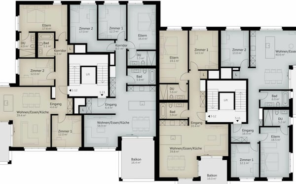 150 m² | 1.5-Zi.-Wohnung | 1. OG 8