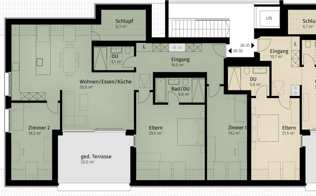 256 m² | 4.5-Zi.-Dachwohnung | Erstbezug