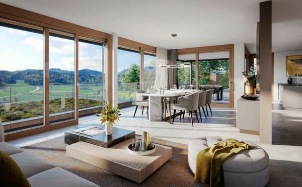 Traumhafte Fernsicht auf Alpstein mit Säntis und Churfirsten - 5.5-Zi.-Terrassenhaus 8