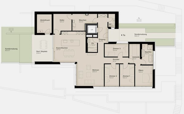 Traumhafte Fernsicht auf Alpstein mit Säntis und Churfirsten - 5.5-Zi.-Terrassenhaus 11