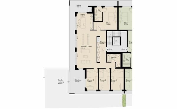 173 m² | 5.5-Zi.-Eigentumswohnung | Heerenberg | Erstbezug 12