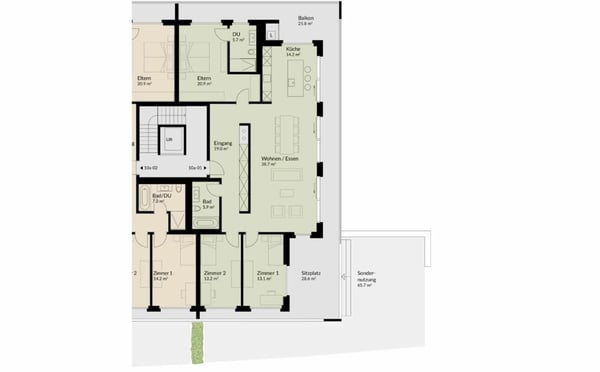 156 m² | 4.5-Zi.-Eigentumswohnung | Heerenberg | Erstbezug 12