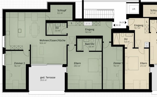 256 m² | 4.5-Zi.-Dachwohnung | Erstbezug 10