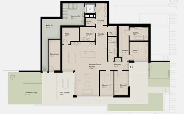 175 m² | Luxuriöses 4.5-Zimmer-Terrassenhaus - In den Reben 13