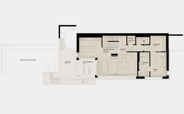 323 m² | Luxuriöses 6.5-Zimmer-Einfamilienhaus mit Pool 13