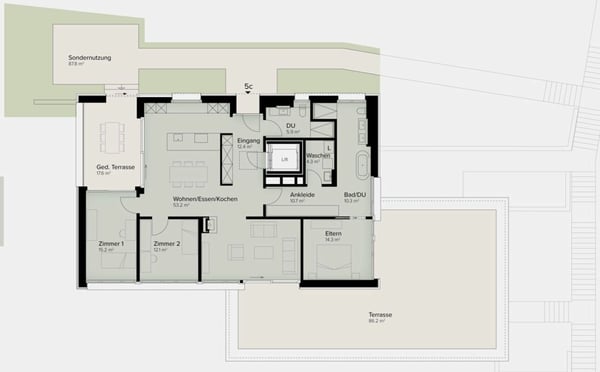 175 m² | Luxuriöses 4.5-Zimmer-Terrassenhaus - In den Reben 12