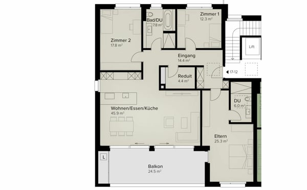 179 m² | 4.5-Zi.-Dachwohnung | Erstbezug 9