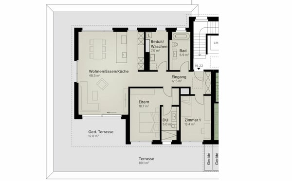 152 m² | 3.5-Zi.-Attikawohnung | Erstbezug | Neubauprojekt 9