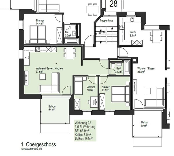 Schöne, renovierte 3 1/2-Zimmerwohnung zu vermieten! 9