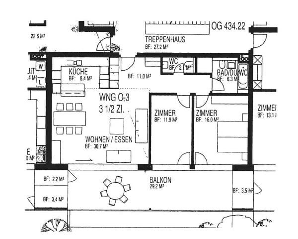 Helle 3.5-Zimmer-Wohnung mit grossem Balkon 2