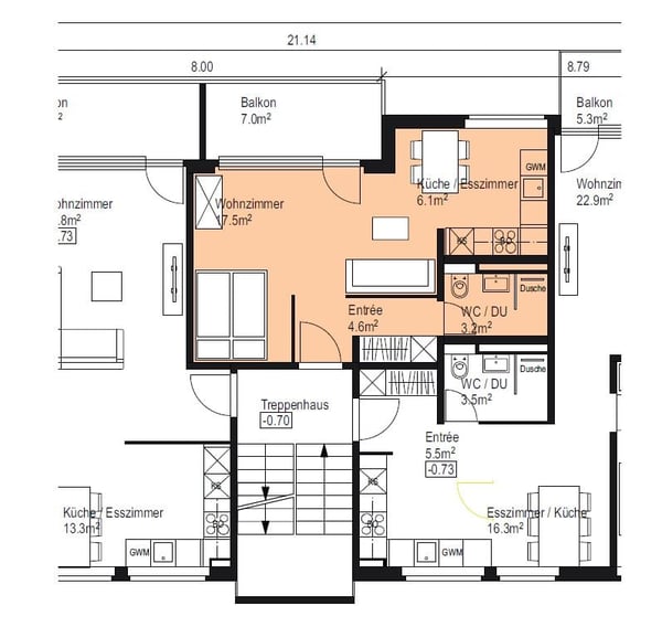 Moderne 1 1/2 Zimmerwohnung an ruhiger Lage zu vermieten! 7
