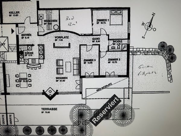 Renovierte 4.5-Zimmer-Terrassenwohnung am Waldrand, ruhig, Fernsicht, privacy 24