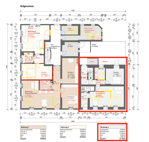 HELLE UND ZEITGEMÄSSE 2.5-ZIMMER-ERDGESCHOSSWOHNUNG 9