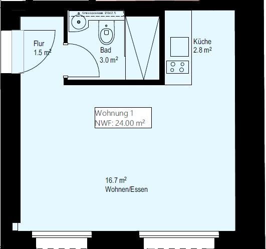 Frisch sanierte Single-Wohnung zu vermieten 5