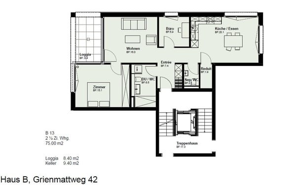 Grosszügige 2.5-Zimmer-Wohnung mit Loggia 8