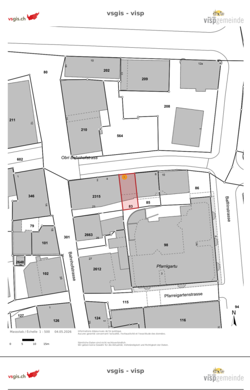 Bel appartement en duplex de 3,5 pièces, rénové et meublé, à Visp