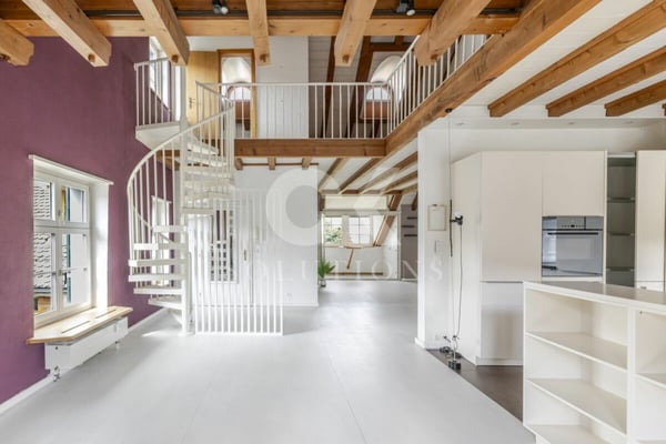 Charmante 1.5-Zimmer-Maisonette-Whg mit Galerie: Offener Wohnraum, idyllisch und zentral 3