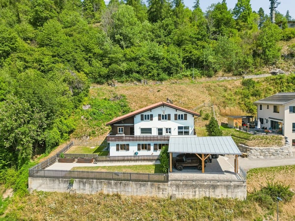 Modernisierte Liegenschaft mit zwei Wohneinheiten und traumhaftem Berg 1